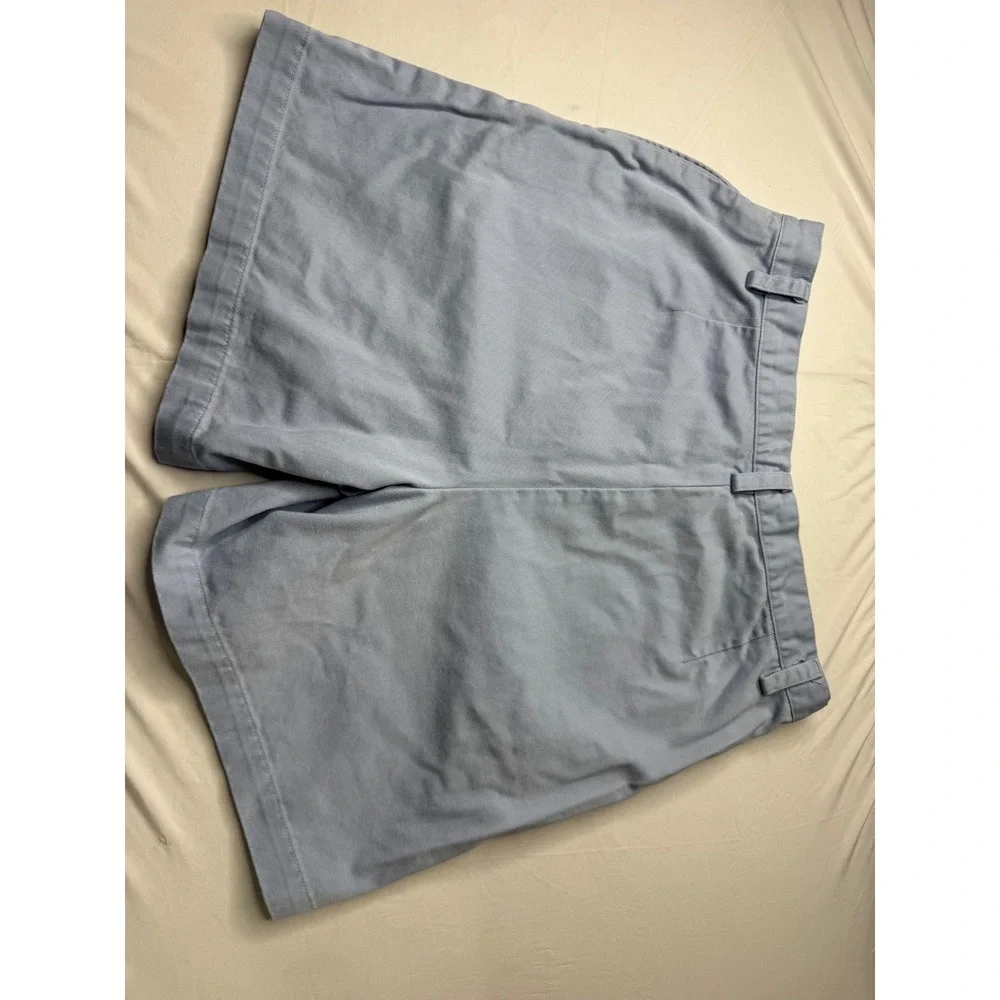 Ralph Lauren Sport Mens Light Blue Cotton Chino Shorts Size 10 Red Pony Logo